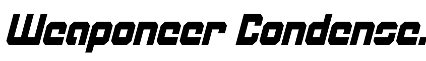 Preview Weaponeer Condensed Italic