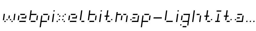 Preview webpixelbitmap-LightItalic
