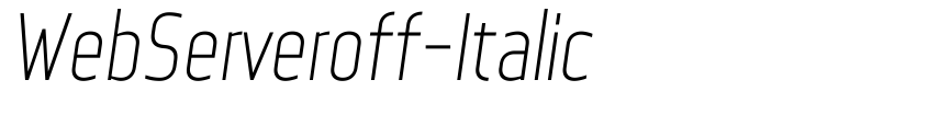 Preview WebServeroff-Italic