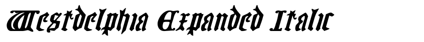 Preview Westdelphia Expanded Italic