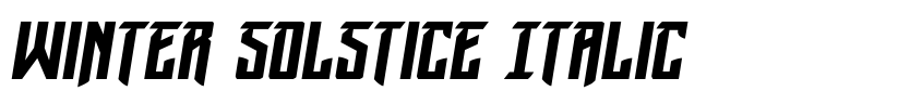 Preview Winter Solstice Italic