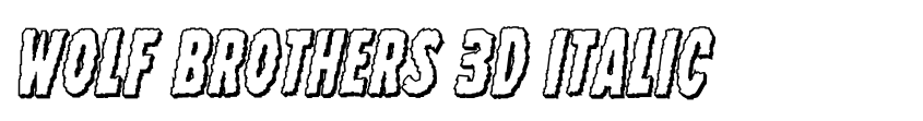 Preview Wolf Brothers 3D Italic