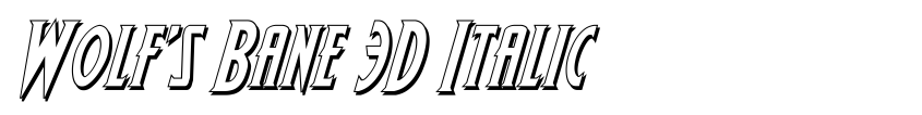 Preview Wolf's Bane 3D Italic