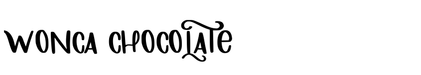 Font WONCA CHOCOLATE by Unknown