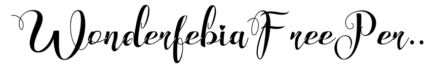 Písmo WonderfebiaFreePersonalUse od Neznámý