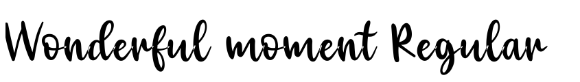 Preview Wonderful moment Regular
