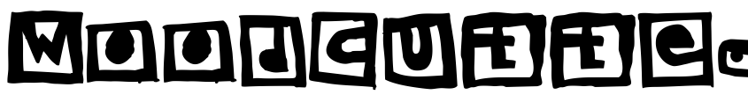 Font Woodcutter Black Square by Unknown
