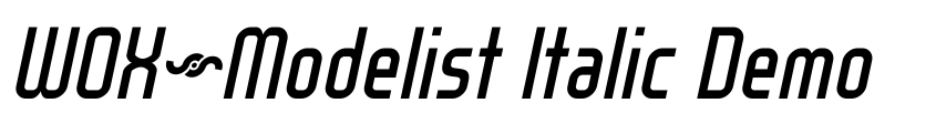 Preview WOX~Modelist Italic Demo