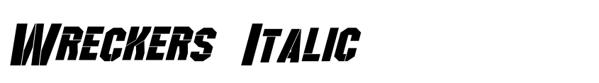 Preview Wreckers Italic