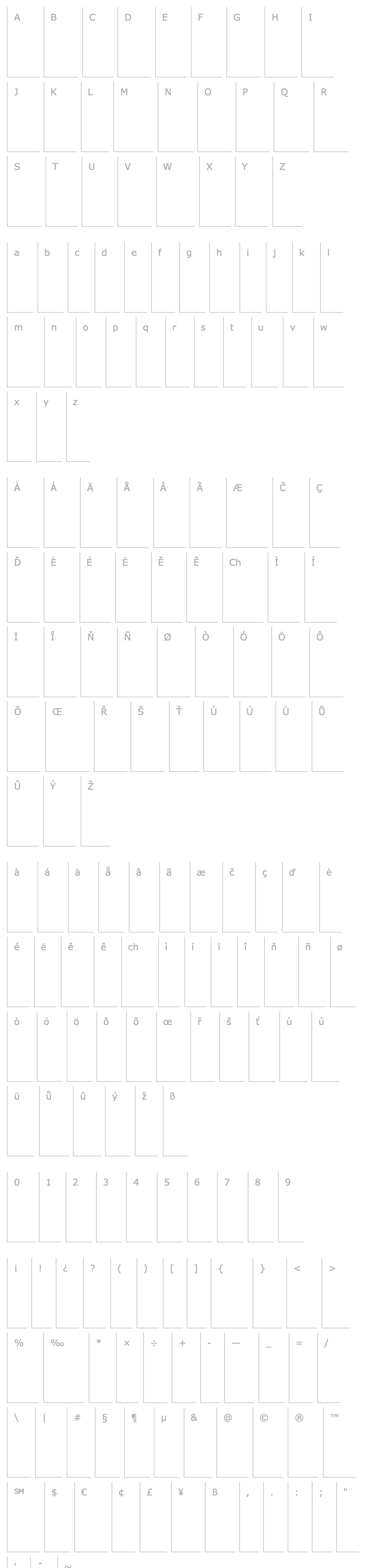 Overview Walbaum-Fraktur Inline Bold