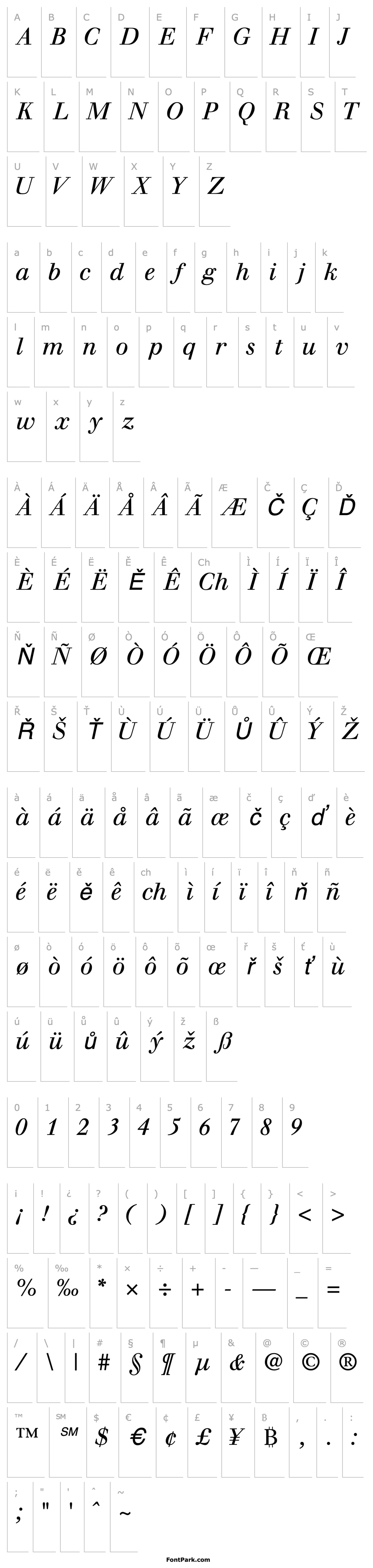 Overview WalbaumSSK Italic