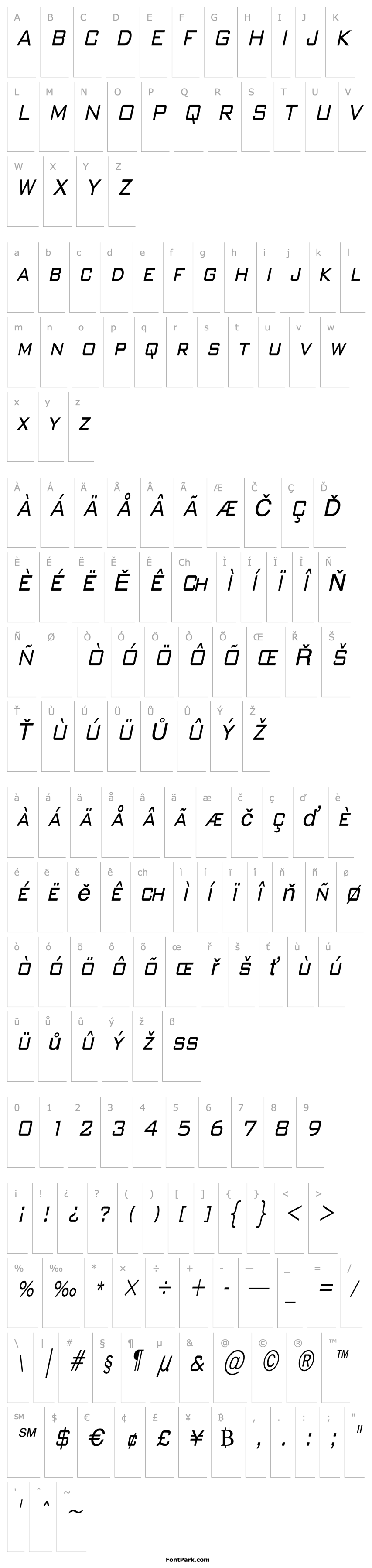 Overview WallStreetCondensed Italic