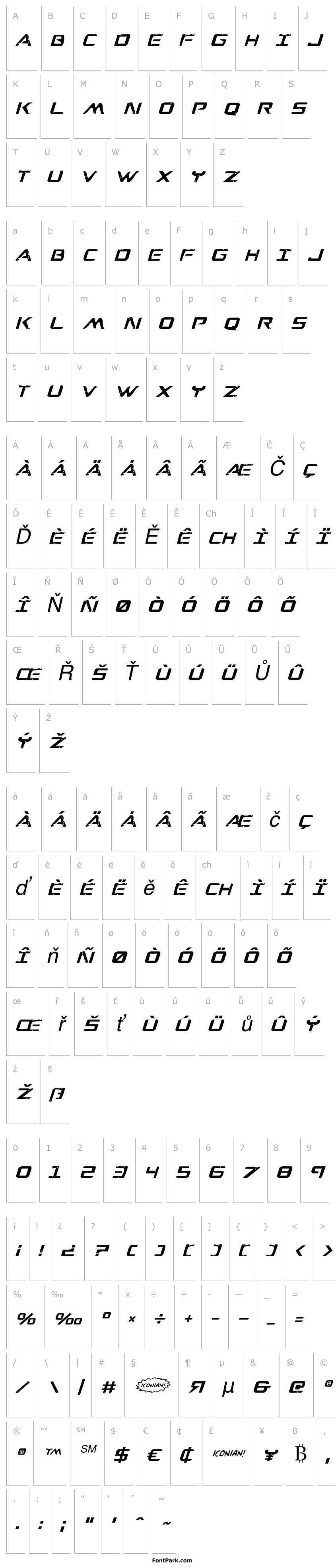 Overview War Eagle Italic