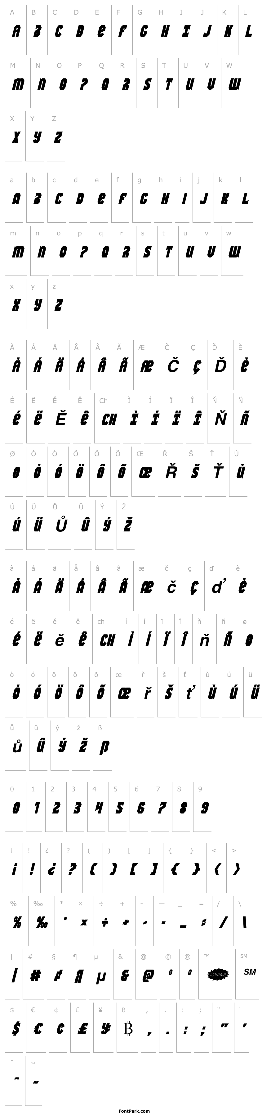 Přehled Warrior Nation Bold Italic