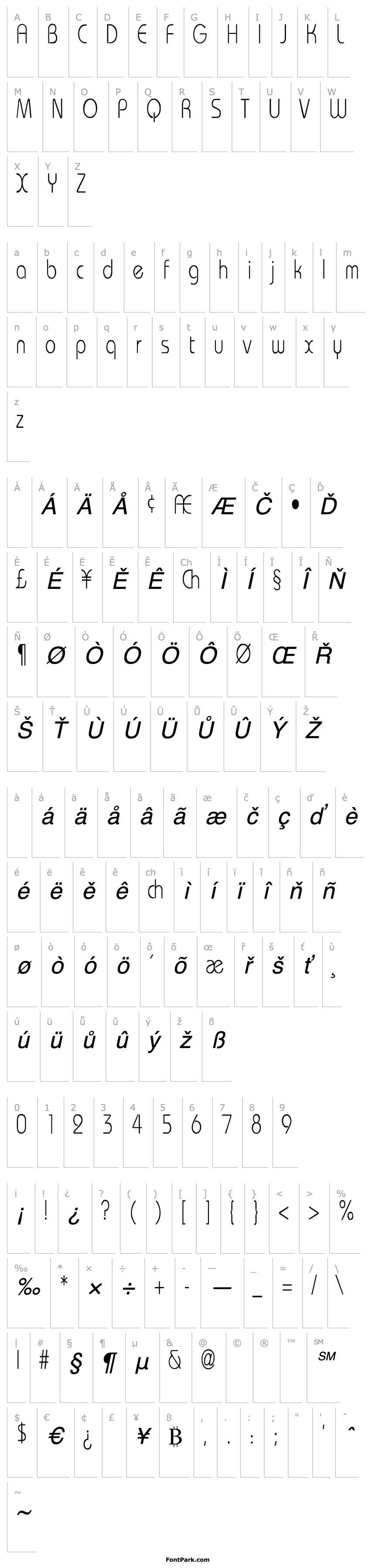 Přehled WashingtonMetroCondensed