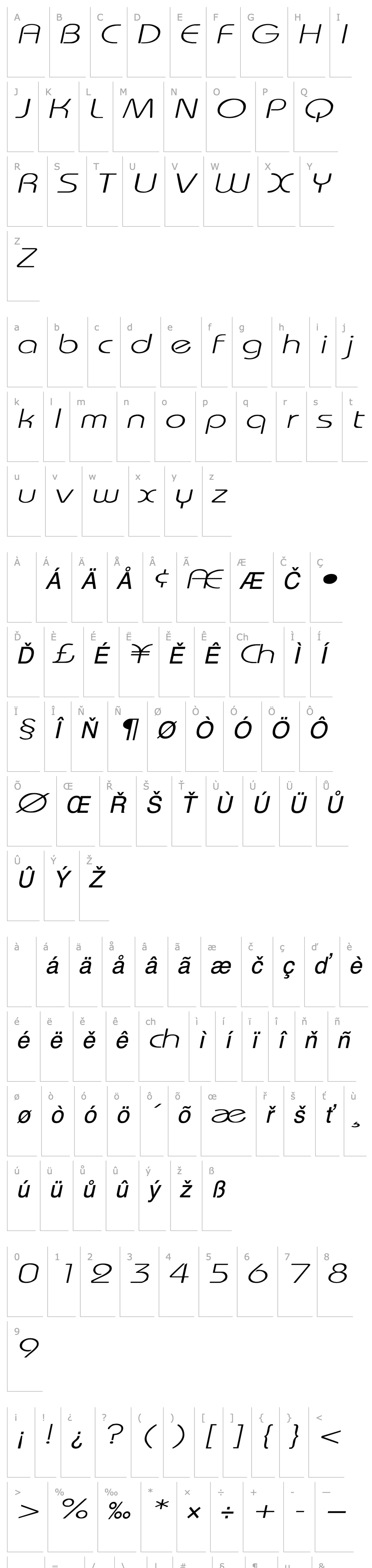 Přehled WashingtonMetroExtended Italic