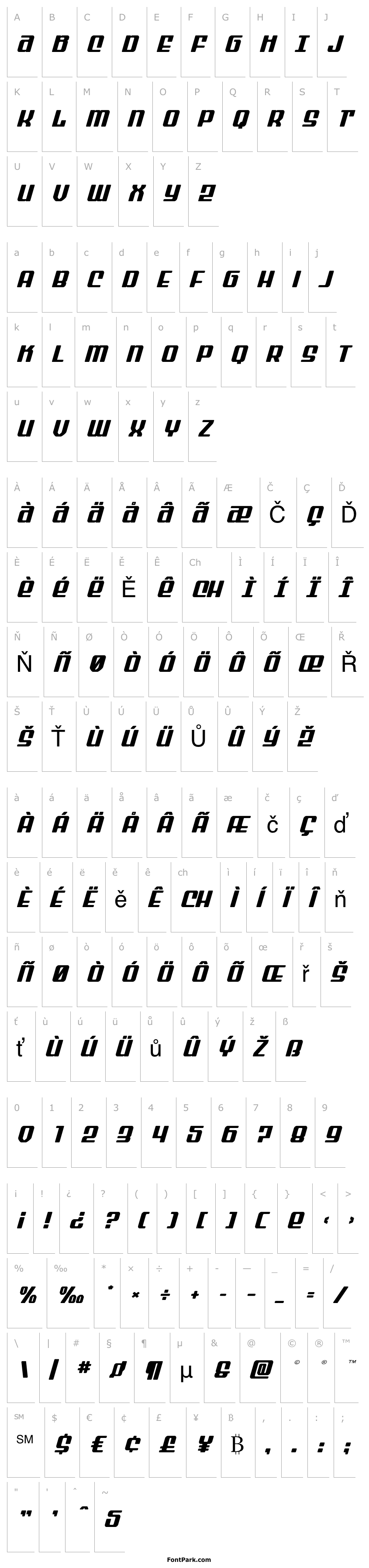 Overview Wave Warrior Expanded Italic