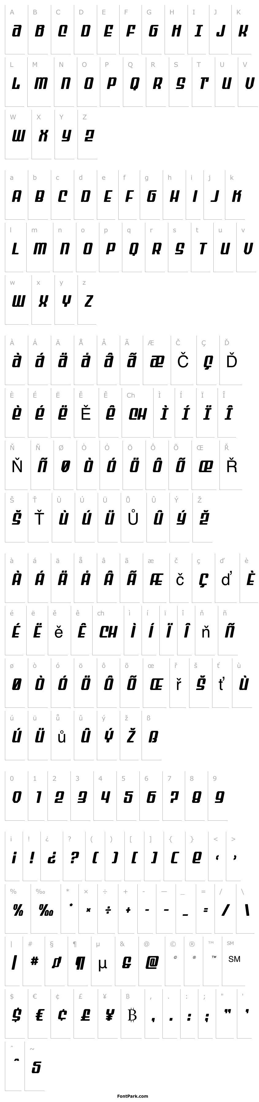 Overview Wave Warrior Semi-Italic