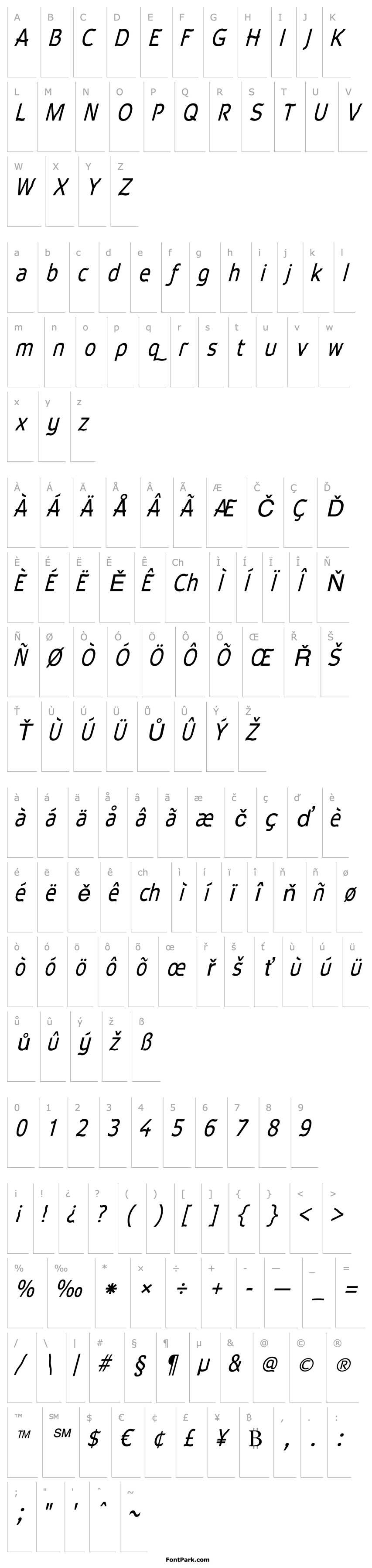 Overview Waverley Italic