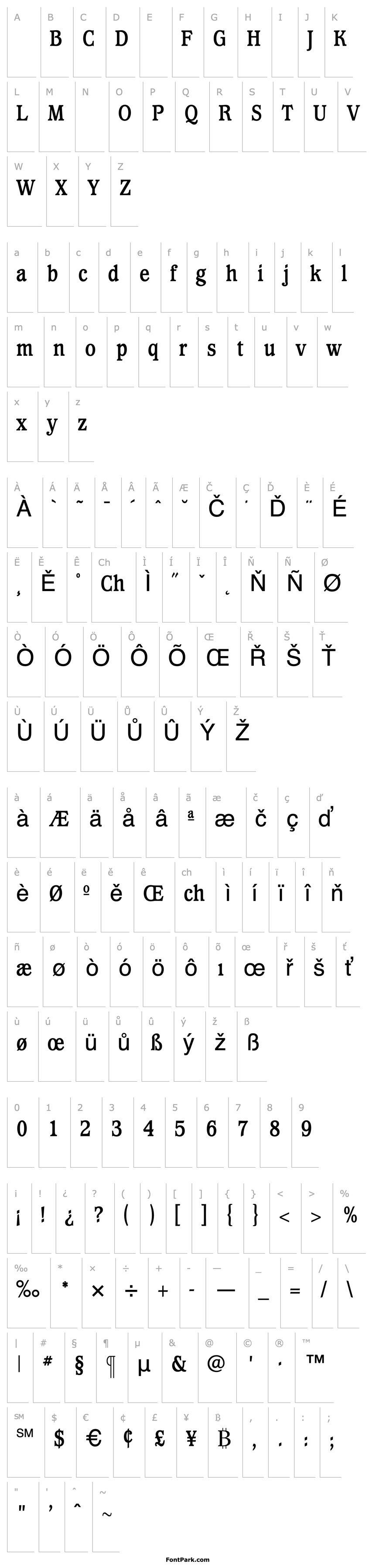 Overview WaverlyBoldCondensed