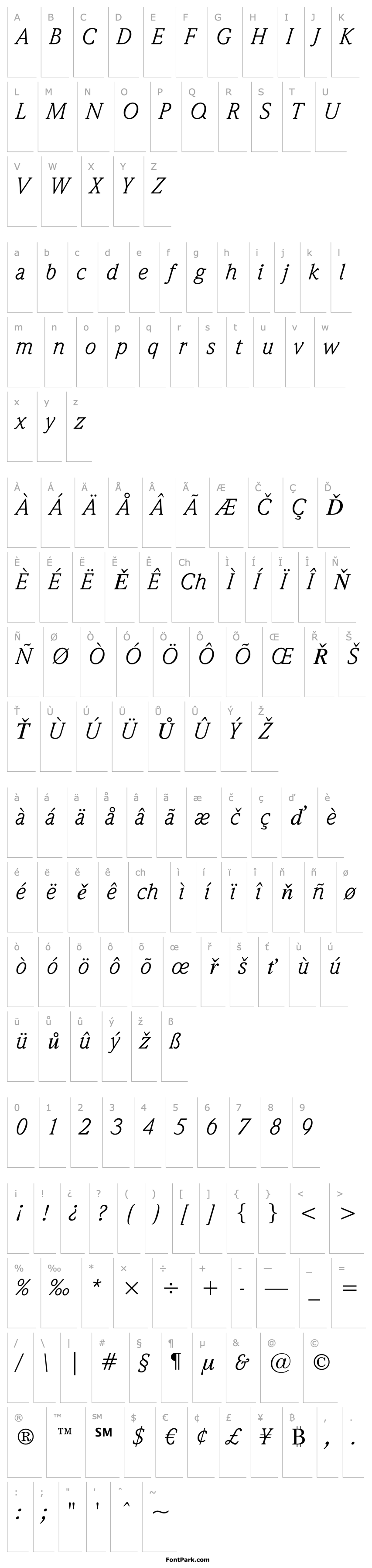 Overview Weidemann Book Italic BT