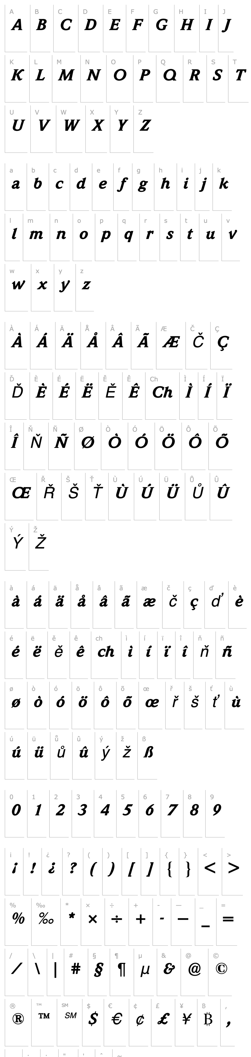 Overview WeidemannBQ-BlackItalic