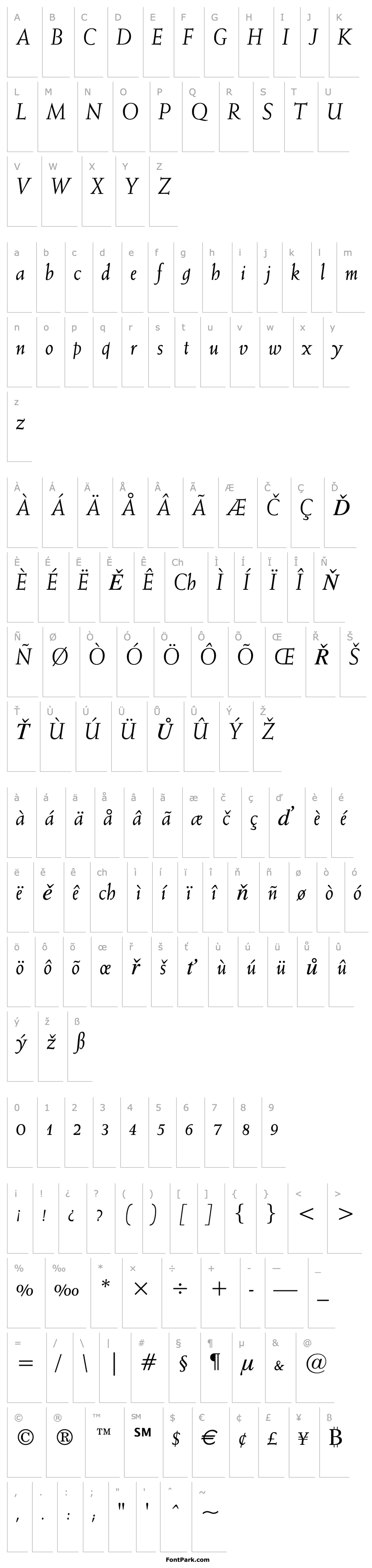 Overview Weiss Italic BT