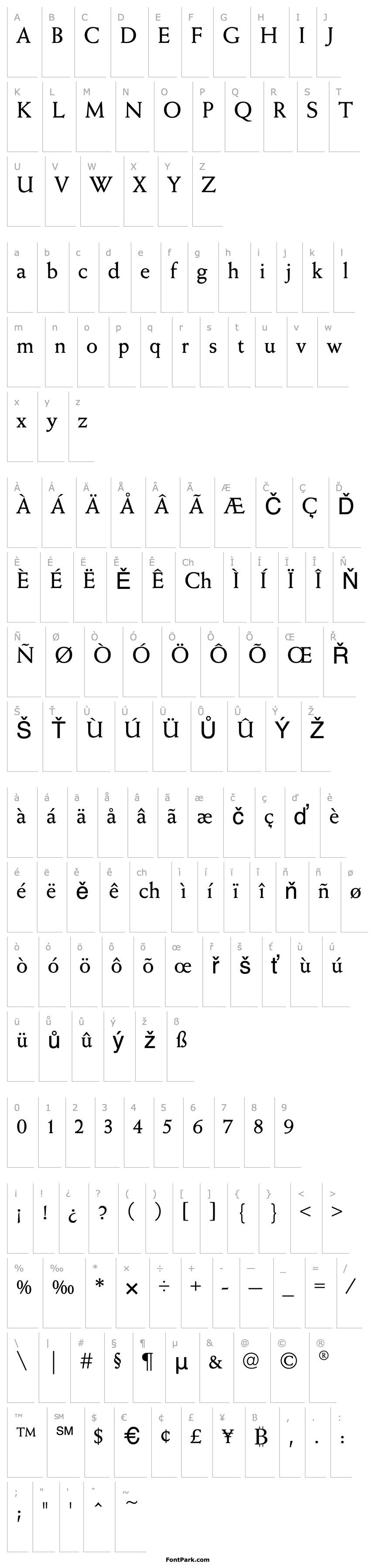 Overview WeissAntiquaEF-Regular