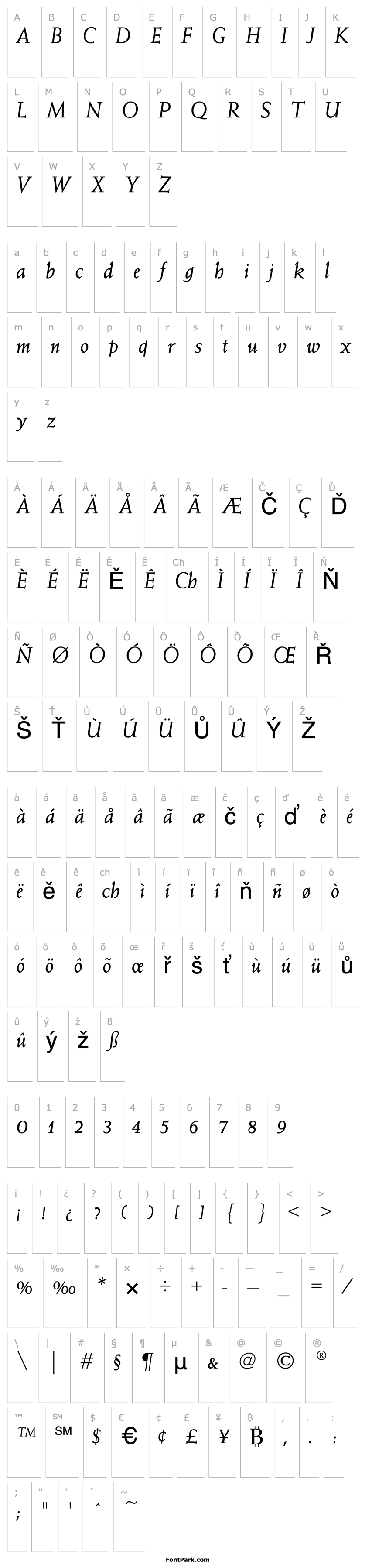 Overview WeissAntiquaEF-RegularIta