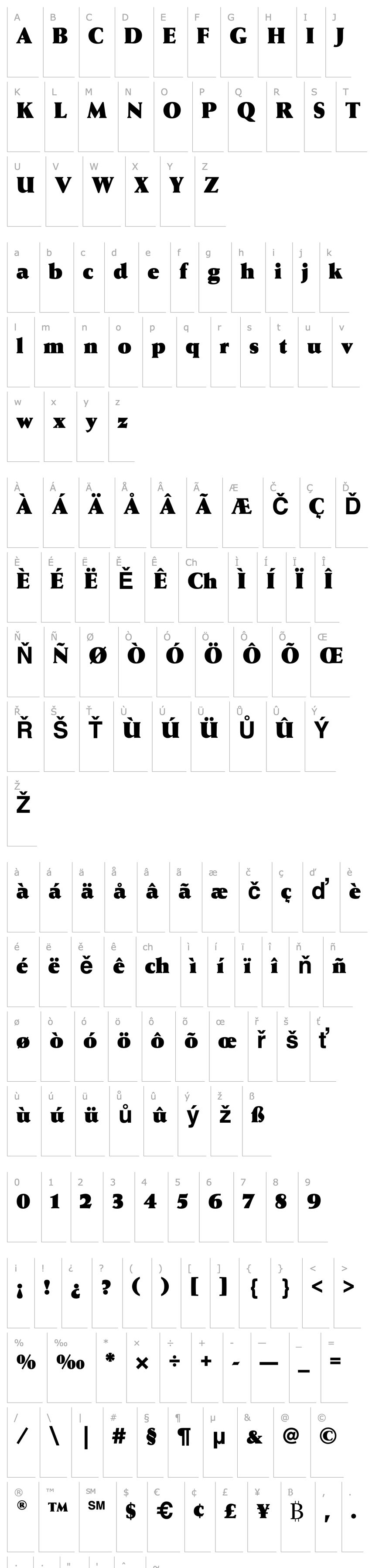 Overview WeissAntiquaEF-UltraBold