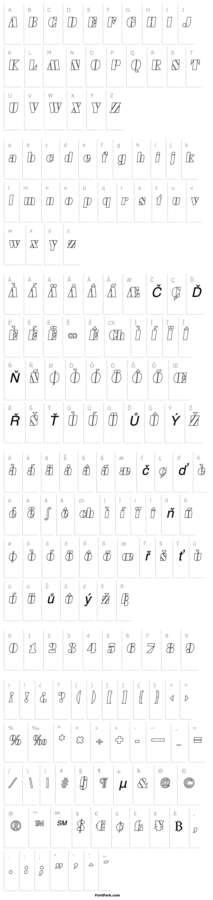 Přehled WendyBeckerOutline-Italic