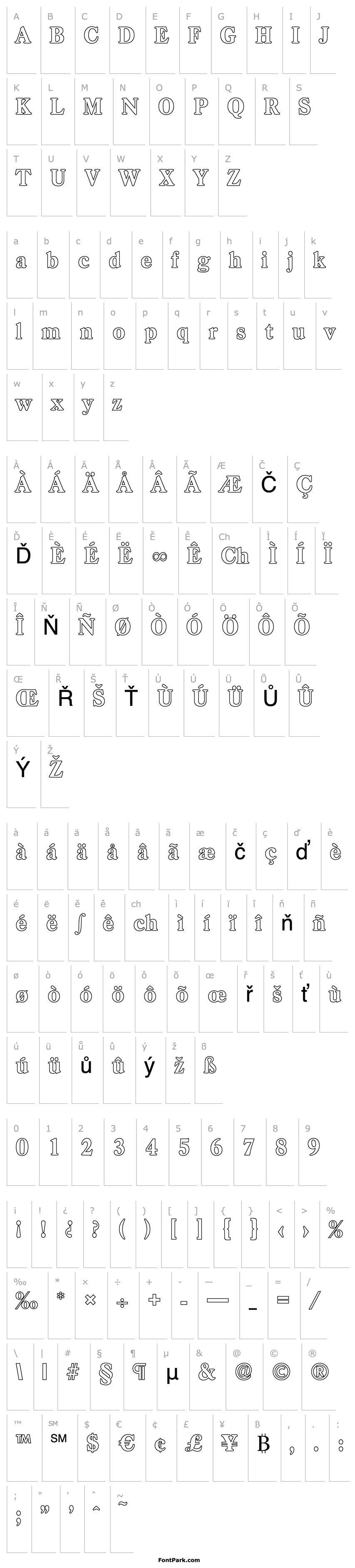 Přehled WesleyBeckerOutline-ExtraBold-Regular