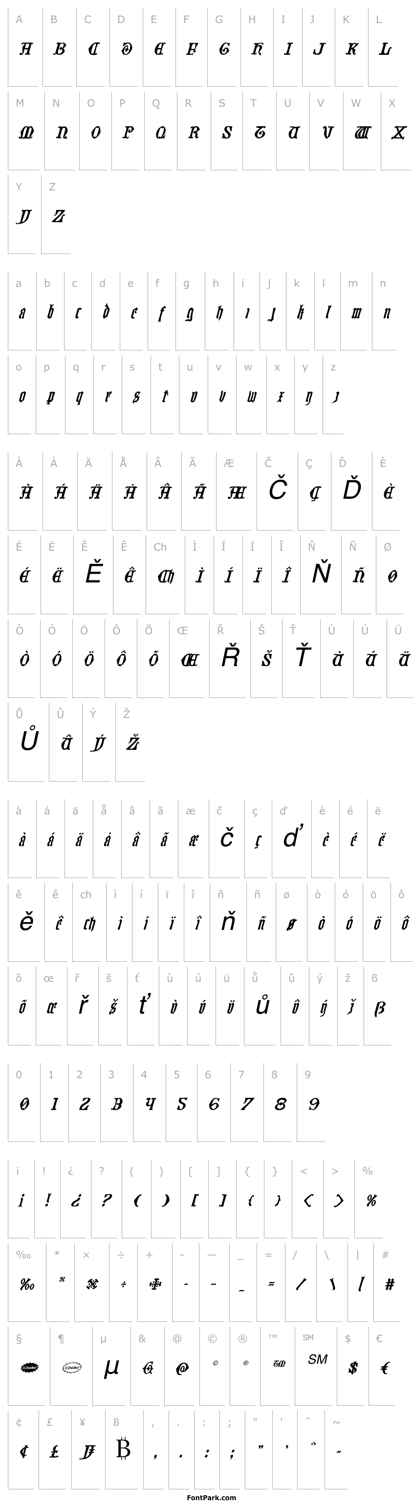 Přehled Westdelphia Italic