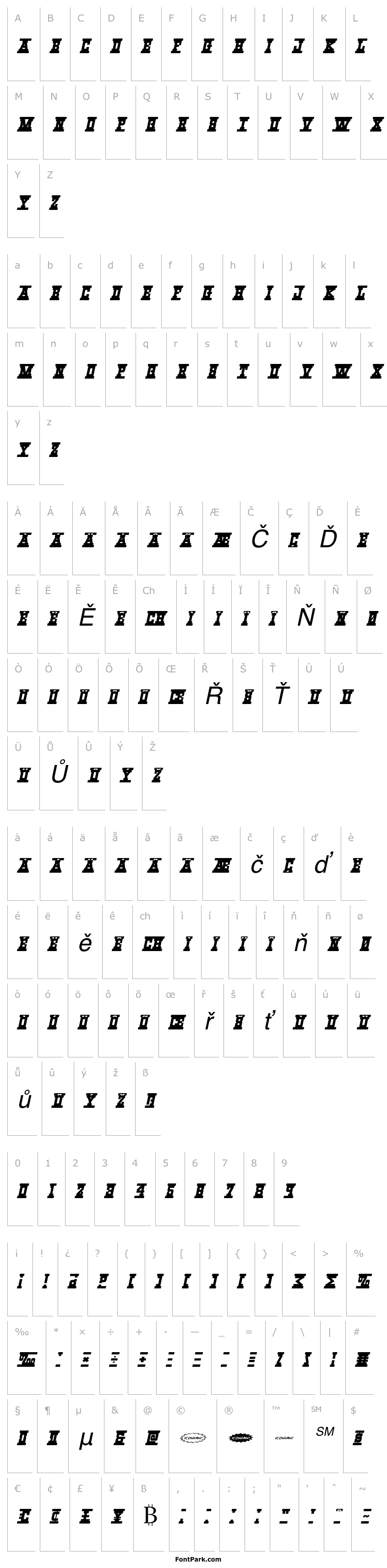 Přehled Western Rail Expanded Italic