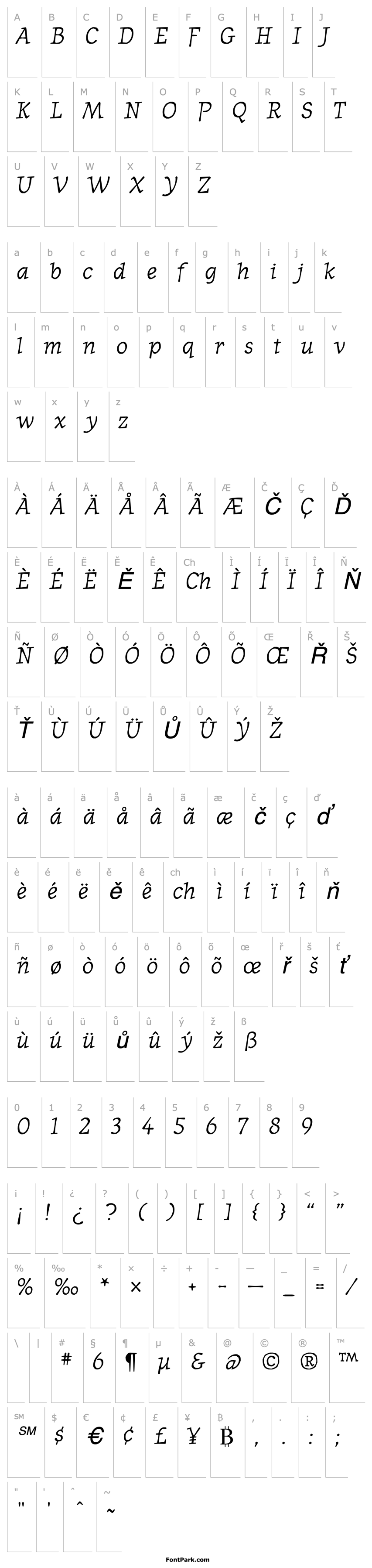 Overview WesternPressSSK Italic