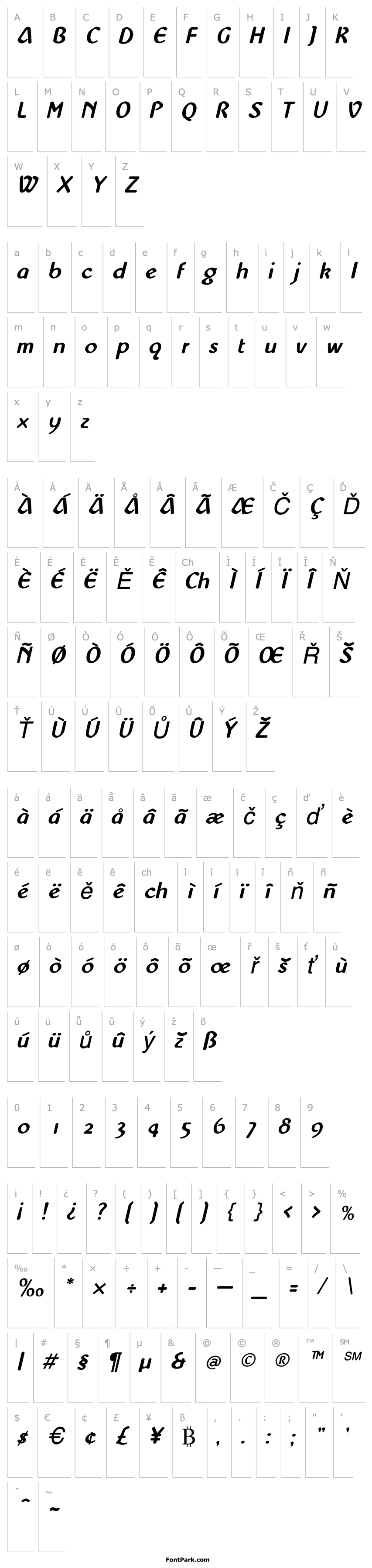 Přehled Westminster Italic