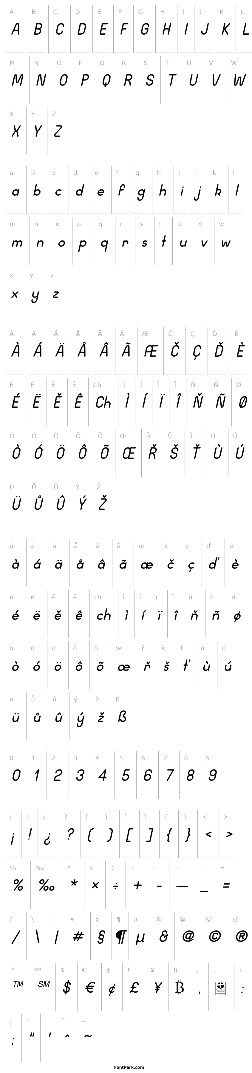 Přehled Wida Round Italic