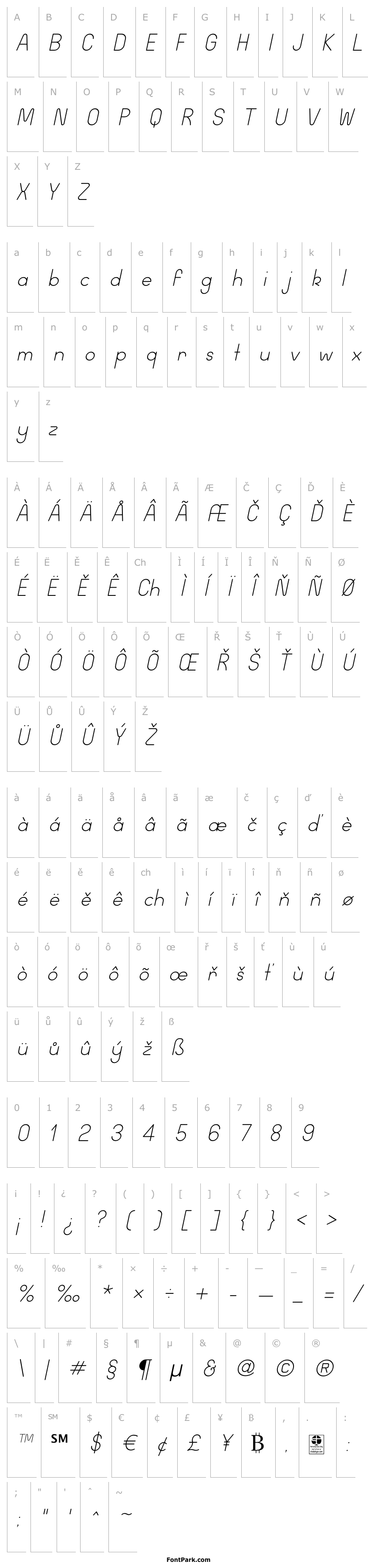 Overview Wida Round Light Demo Italic