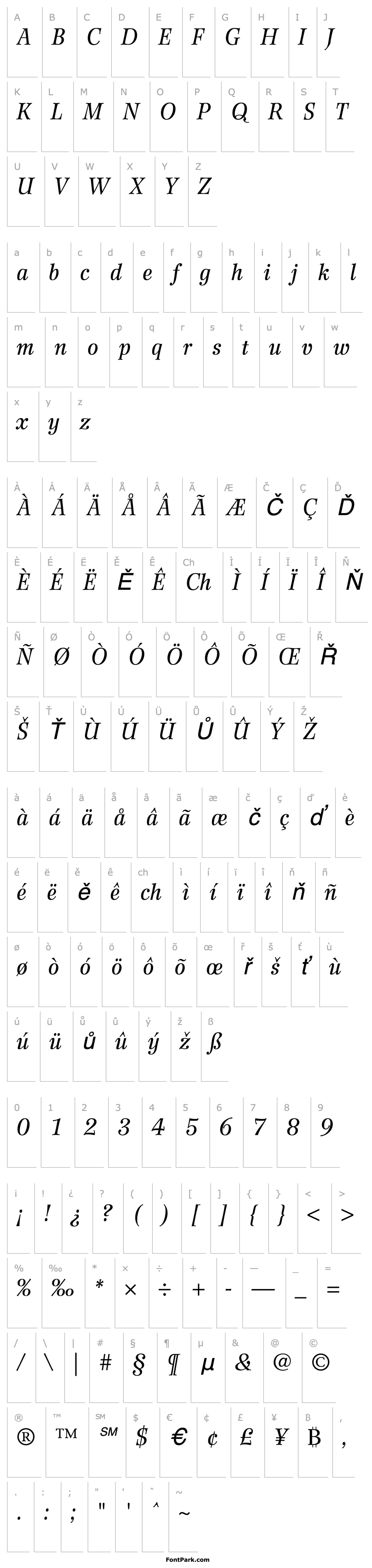Overview Wilke-Italic
