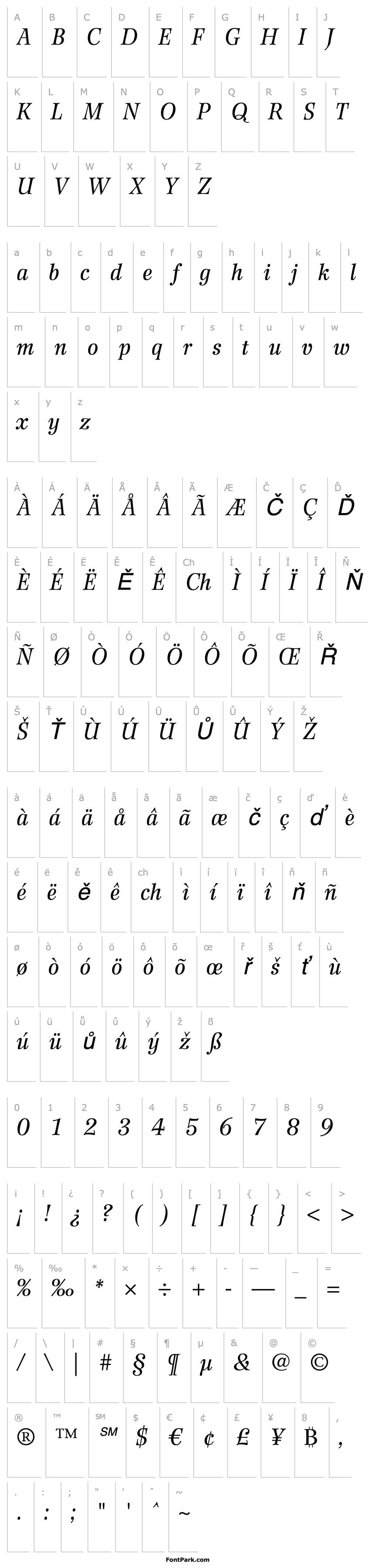 Overview Wilke LT 56 Italic