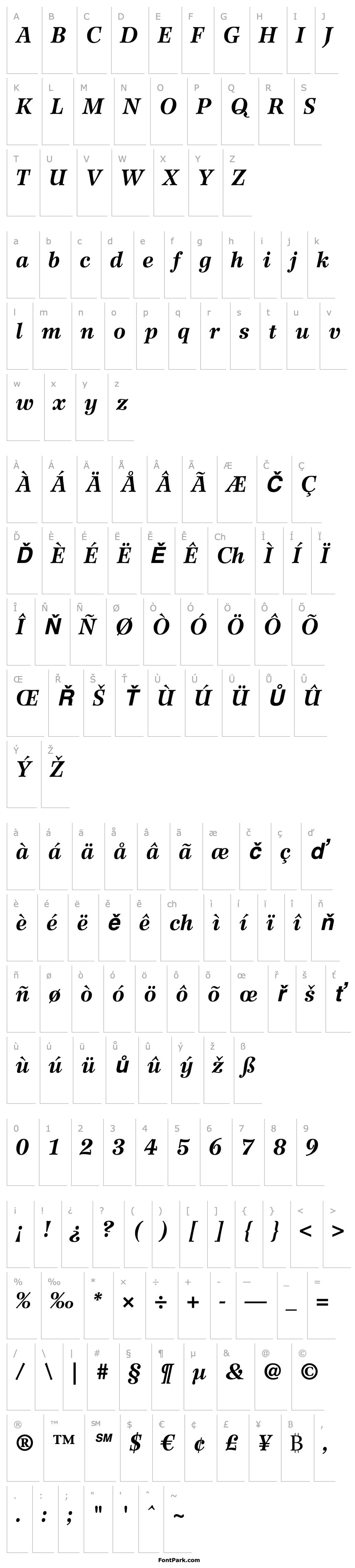 Overview Wilke LT 76 Bold Italic