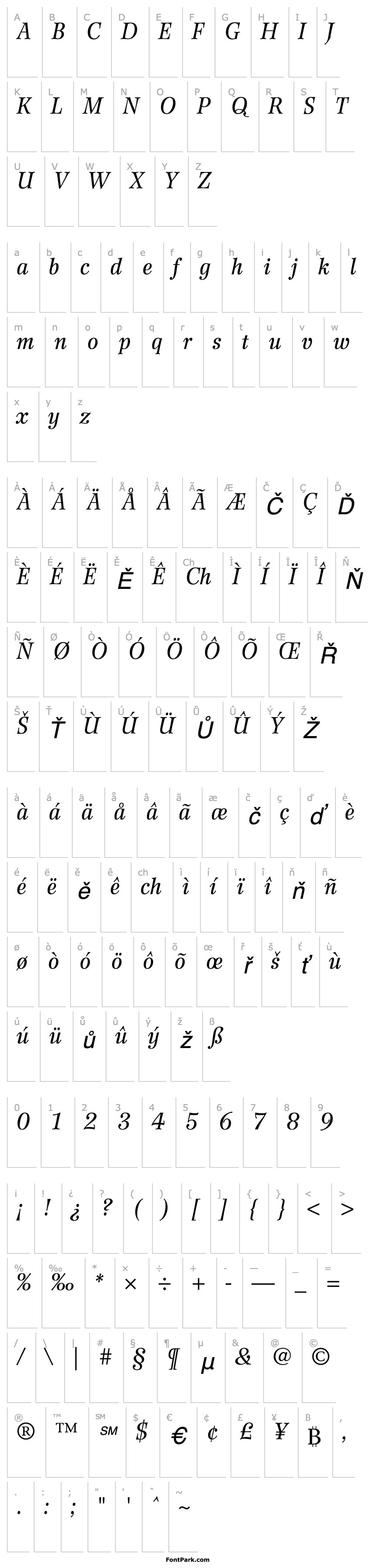 Přehled Wilke56-Italic