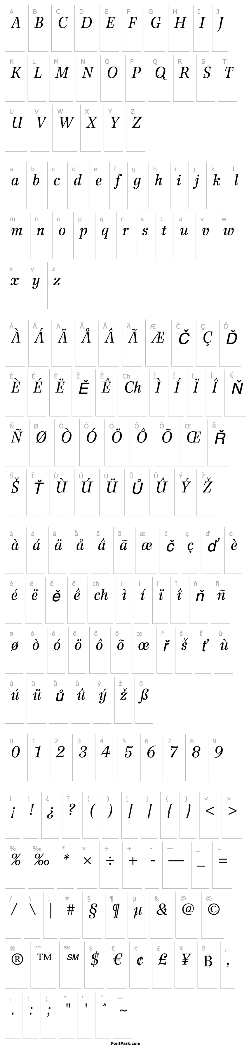 Overview WilkeLTStd-Italic