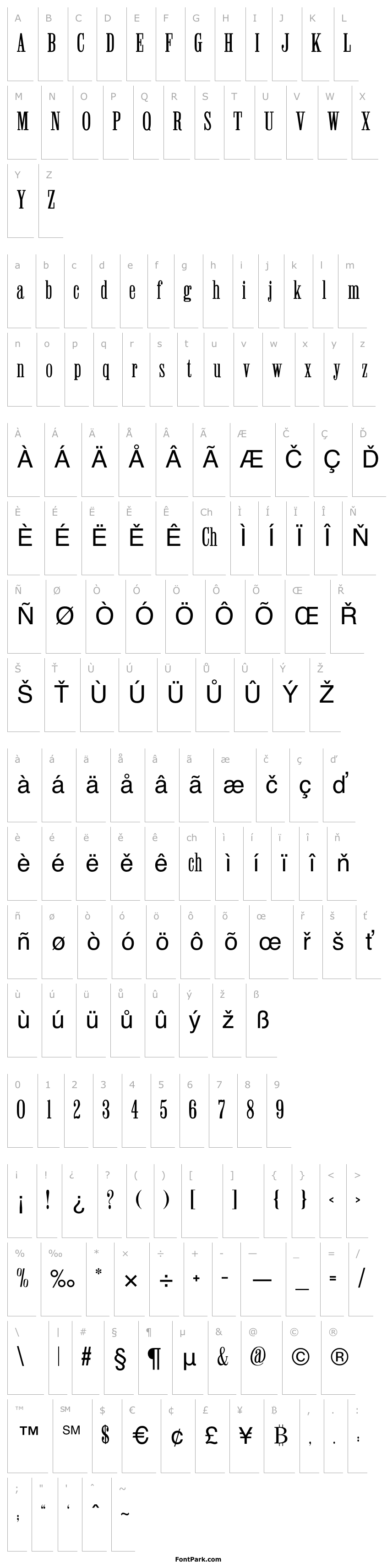 Přehled Winchester Regular