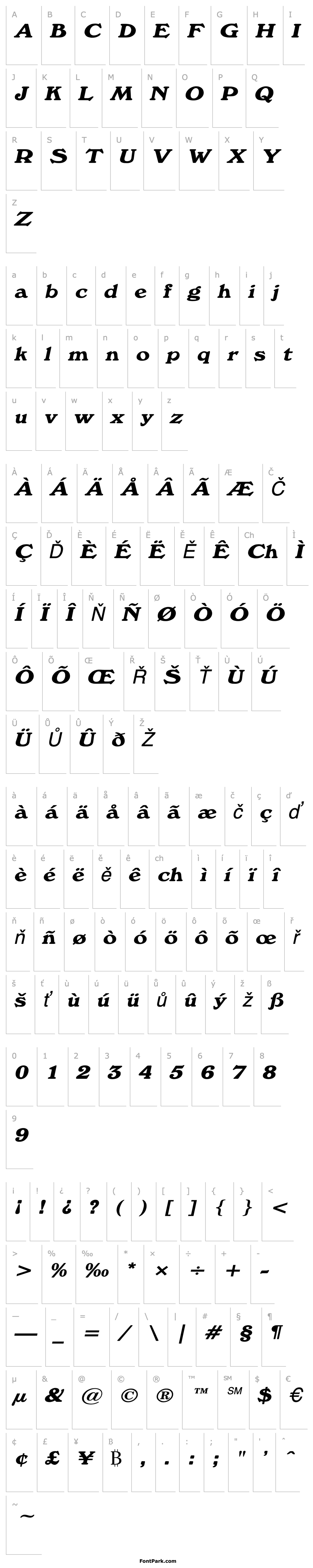 Přehled Windz Wide Italic