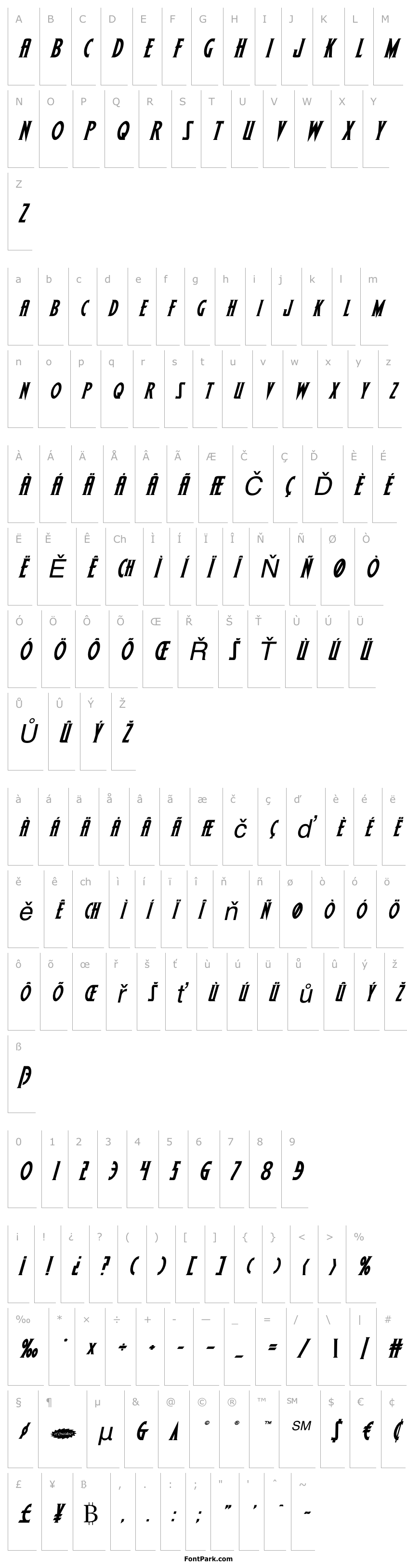 Overview Wolf's Bane II Italic