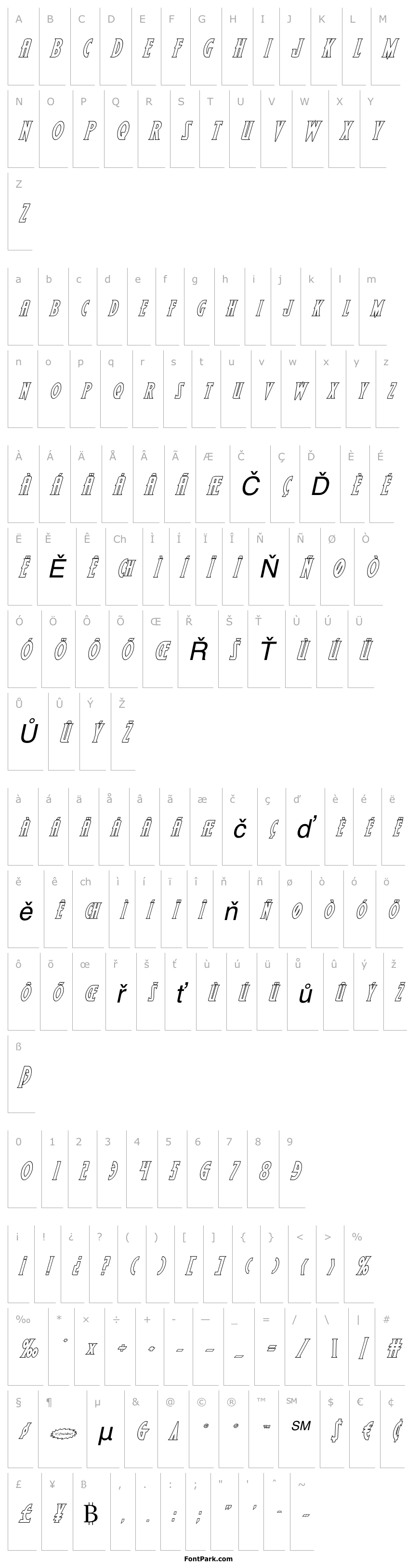 Overview Wolf's Bane II Outline Italic