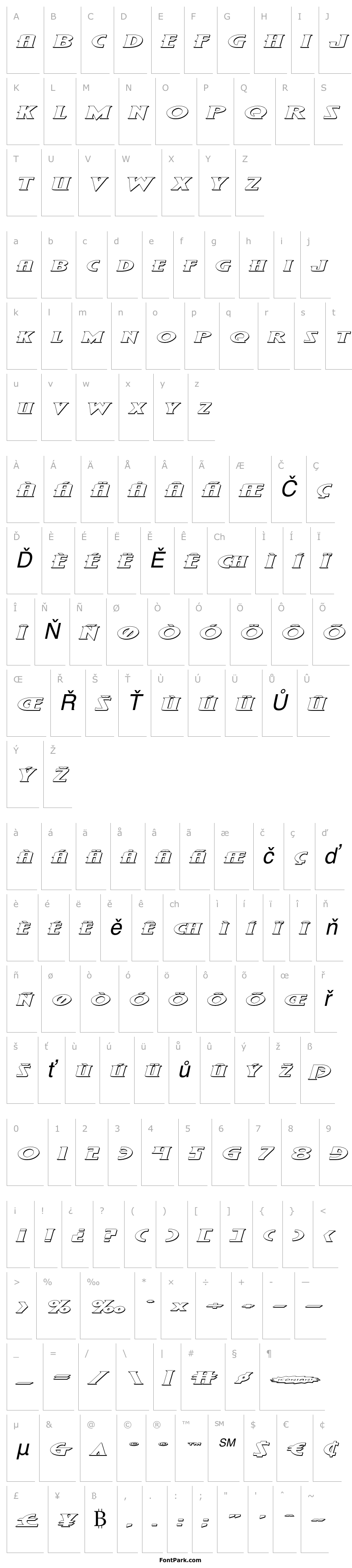 Přehled Wolf's Bane II Super-Expand 3D Italic