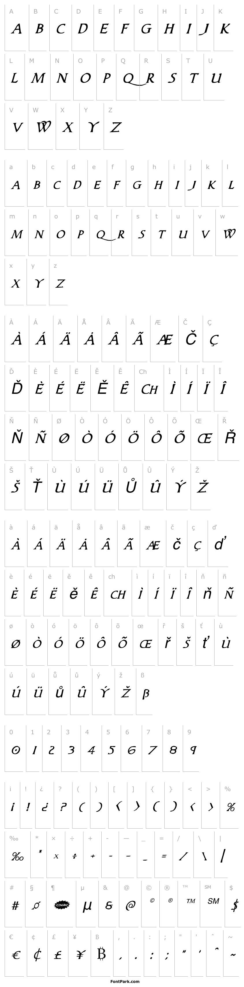 Přehled Woodgod Italic
