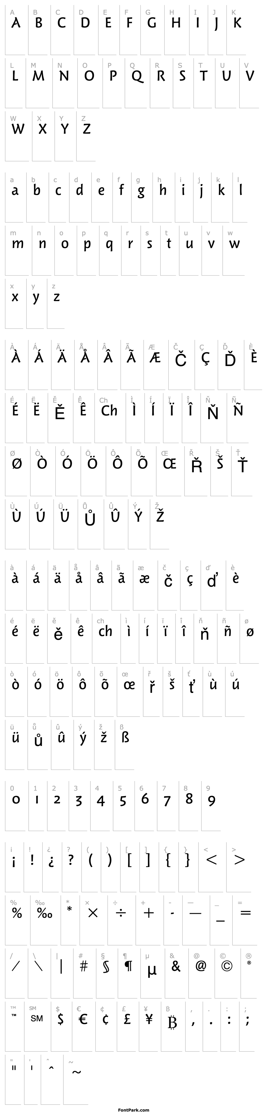 Přehled WoodlandITCStd-Medium